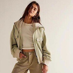 Free People  Addison Zip Up Sweatshirt Jacket - NWOT